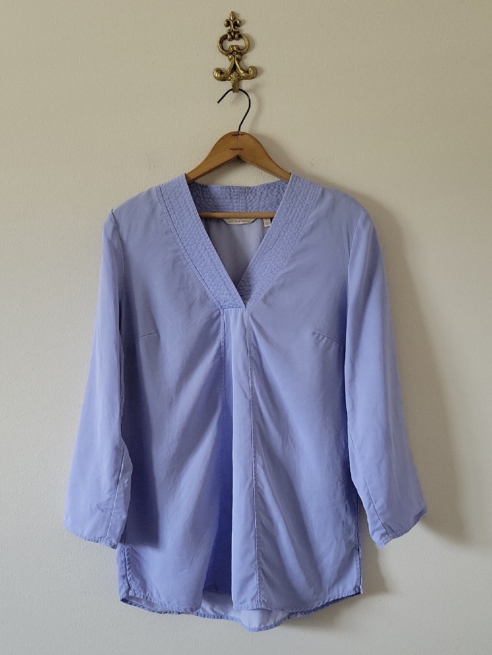 Soft Surroundings Light Periwinkle Blue Tencel Maelle Tunic Size‎ Small